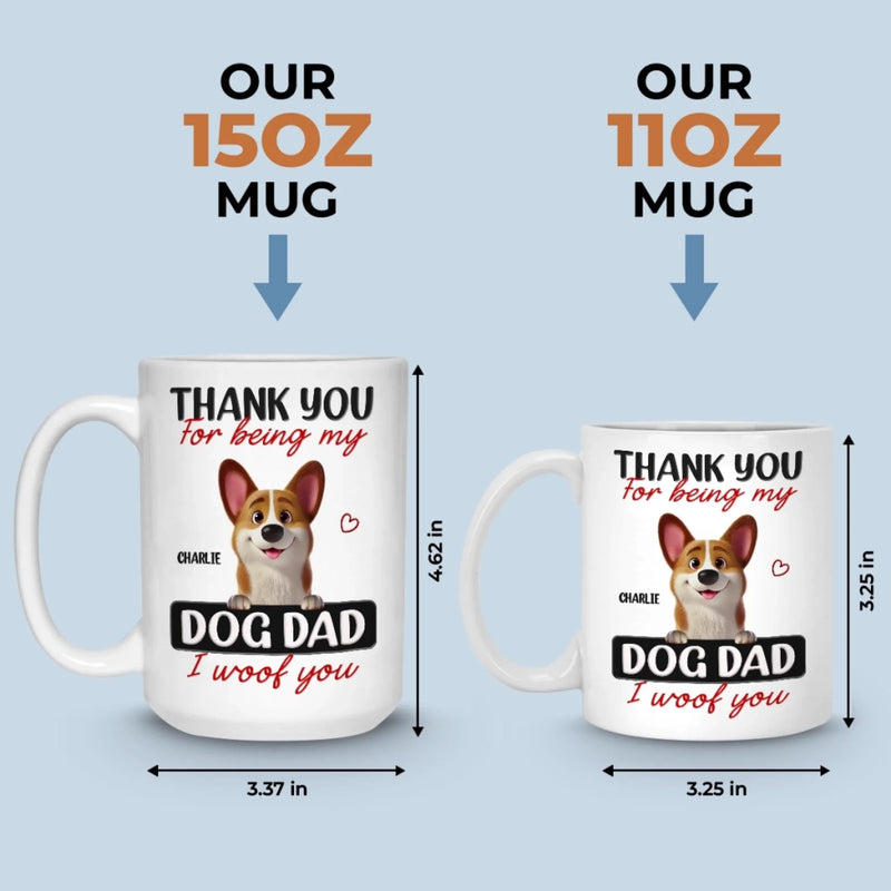 Custom Mug - Personalized Birthday Gifts For Dog Lovers, Dog Dad And Mom - Happy Pup, Happy Life