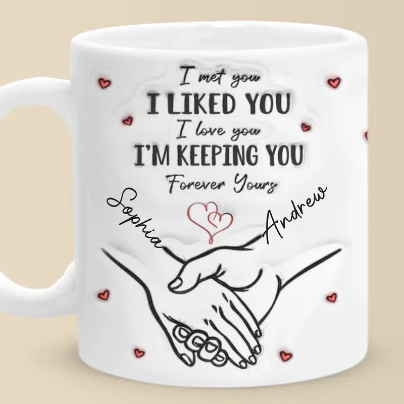 Custom 3D Inflated Effect Printed Mug - Personalized Anniversary Wedding Gifts For Husband And Wife, Him And Her - Always You, Always My Choice