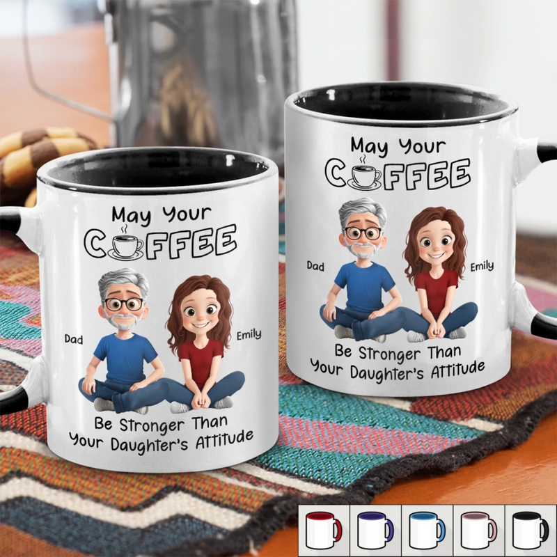 Custom Accent Mug - Personalized Birthday Gifts For Mom, Dad, Daughter, Son - Grateful For You Always