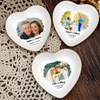 Custom Photo Jewelry Dish - Personalized Anniversary Wedding Gifts For Husband And Wife, Him And Her - Growing Love Through Every Season
