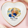 Custom Photo Jewelry Dish - Personalized Anniversary Wedding Gifts For Husband And Wife, Him And Her - Growing Love Through Every Season