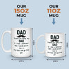 Custom Mug - Personalized Birthday Gifts For Mom, Dad, Daughter, Son - Handle With Love