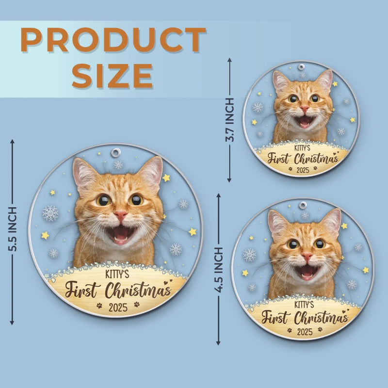 Custom Photo Pawsitively Grateful For The Joy My Pet Brings This Christmas - Dog & Cat Personalized Custom Ornament - Acrylic Custom Shaped - Christmas Gift For Pet Owners, Pet Lovers