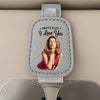 Custom Photo Leather Car Visor - Personalized Anniversary Wedding Gifts For Husband And Wife, Him And Her - Built For Love And Laughter