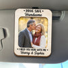 Custom Photo Car Visor Clip - Personalized Anniversary Wedding Gifts For Husband And Wife, Him And Her - I Need You Here With Me