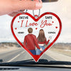 Custom Acrylic Car Ornament - Personalized Anniversary Wedding Gifts For Husband And Wife, Him And Her - Still Falling For You Daily