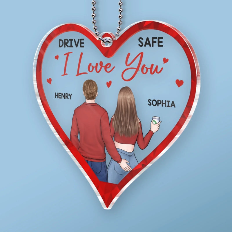 Custom Acrylic Car Ornament - Personalized Anniversary Wedding Gifts For Husband And Wife, Him And Her - Still Falling For You Daily