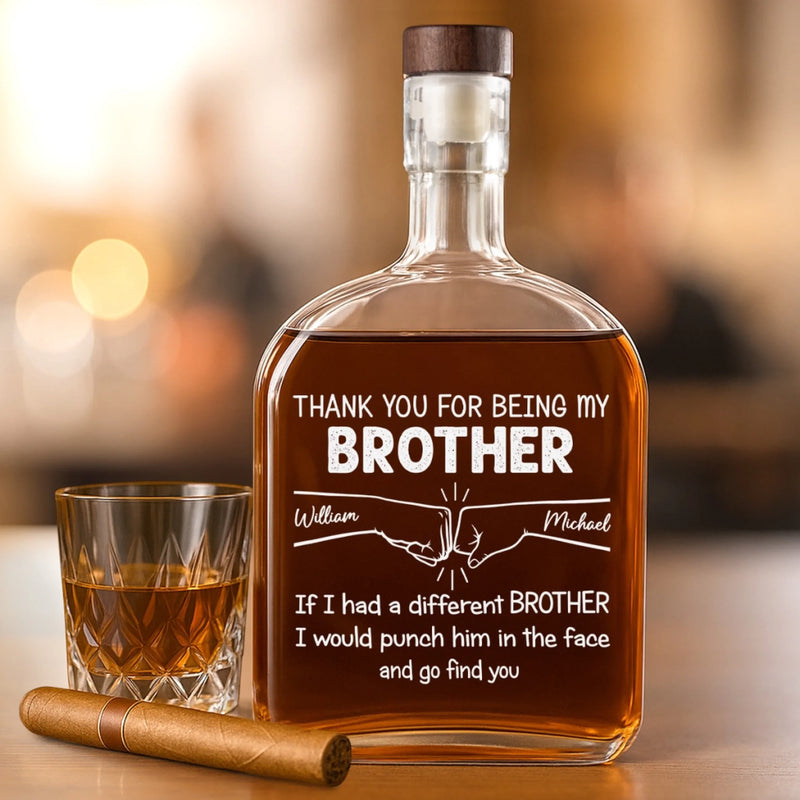 Custom Whiskey Bottle - Personalized Birthday Gifts For Mom, Dad, Brother, Sister, Best Friends - Best Brother Ever Cheers