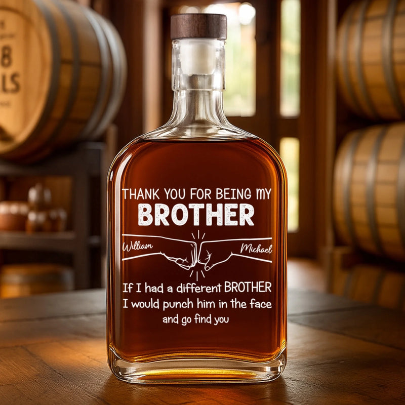 Custom Whiskey Bottle - Personalized Birthday Gifts For Mom, Dad, Brother, Sister, Best Friends - Best Brother Ever Cheers