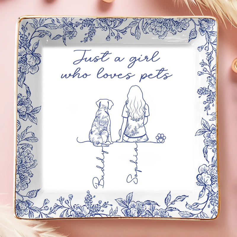 Custom Full-Print Jewelry Dish - Personalized Birthday Gifts For Dog Cat Lovers, Dog Dad And Mom, Cat Owners - Living A Life Wrapped In Pet Love