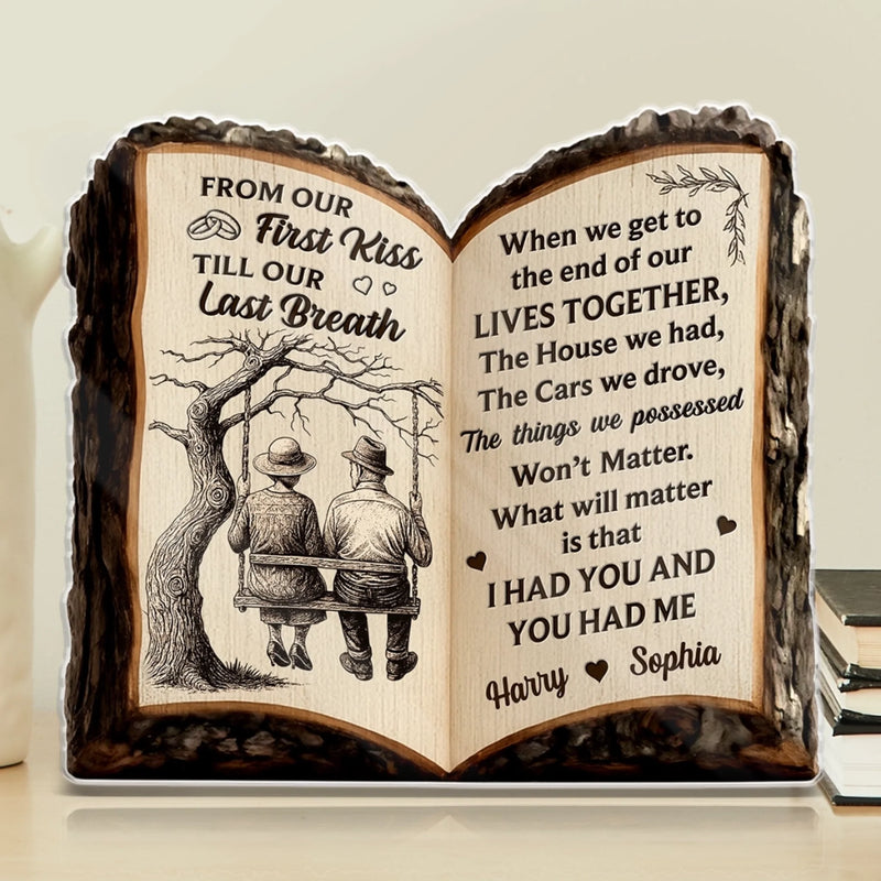 Custom Acrylic Plaque - Personalized Anniversary Wedding Gifts For Husband And Wife, Him And Her - The Story Of Us