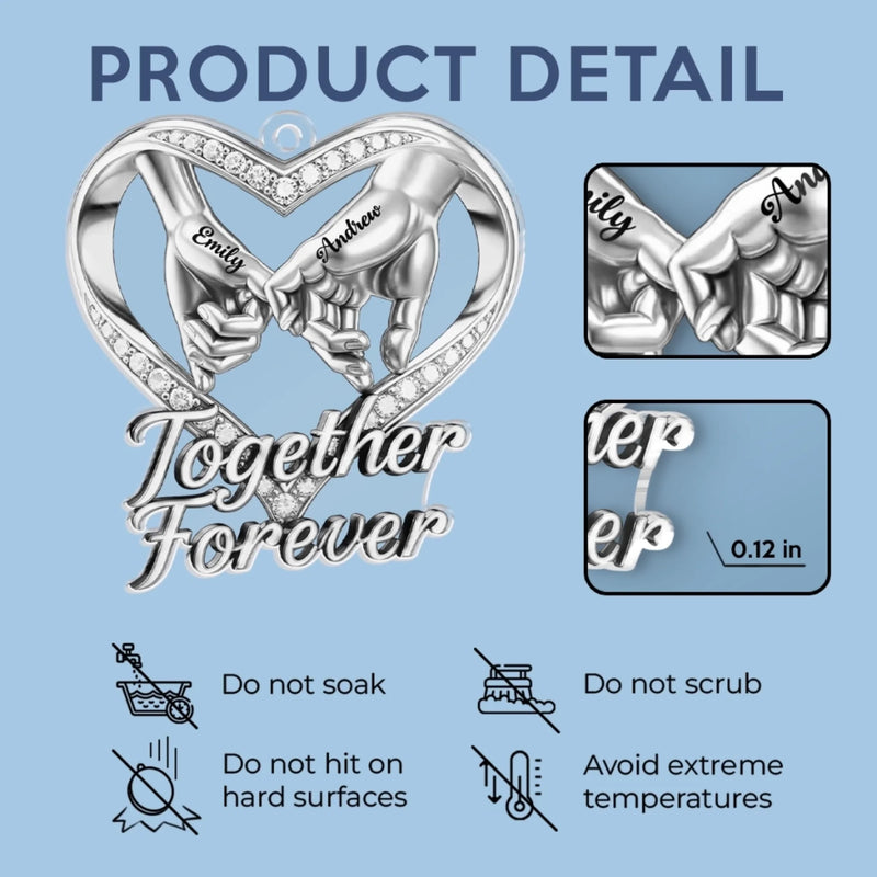 Custom Acrylic Car Ornament - Personalized Anniversary Wedding Gifts For Husband And Wife, Him And Her - You Make My World Soft