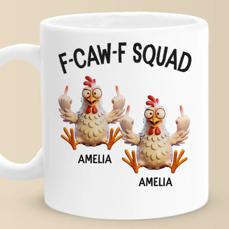 Custom Mug - Personalized Funny Gifts For Best Friends, Coworker, Work Bestie - Feather Gang In Action