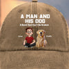 Custom Vintage Washed Denim Baseball Cap - Personalized Christmas Birthday Gifts For Dog Lovers, Dog Dad And Mom - Fetch Expert
