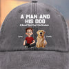 Custom Vintage Washed Denim Baseball Cap - Personalized Christmas Birthday Gifts For Dog Lovers, Dog Dad And Mom - Fetch Expert