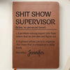 Custom Leather Writing Journal - Personalized Funny  Gifts For Best Friends, Family, Coworker, Work Bestie, Yourself - Deadline Survivor