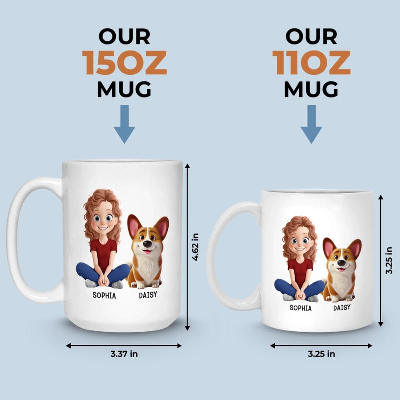 Custom Mug - Personalized Birthday Gifts For Dog Lovers, Dog Dad And Mom - My Heart Has Four Paws