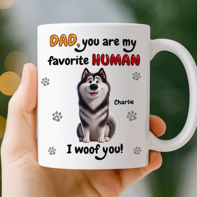 Custom Mug - Personalized Birthday Gifts For Dog Lovers, Dog Dad And Mom - Love Comes On Four Paws