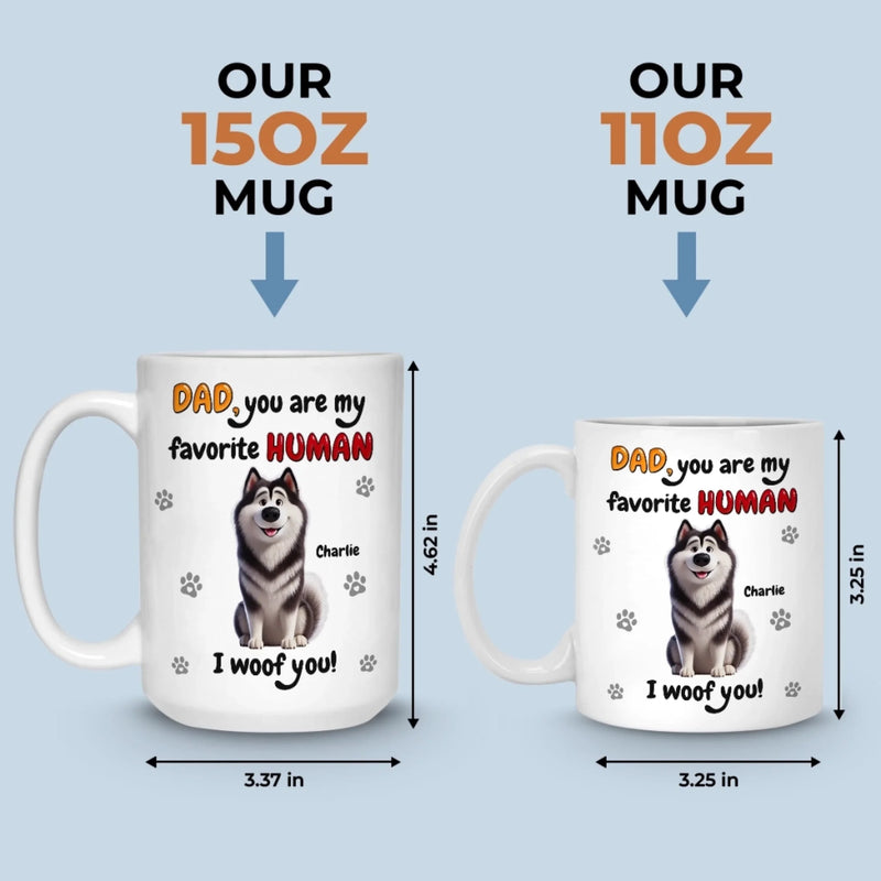 Custom Mug - Personalized Birthday Gifts For Dog Lovers, Dog Dad And Mom - Love Comes On Four Paws