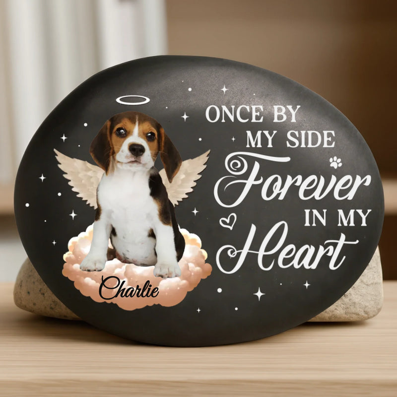 Custom Photo Printed Rock - Personalized Pet Memorial Gifts For Dogs, Cats - Love Lives On Forever