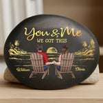 Custom Name Sunset Couple Gifts - Personalized UV Printed Rock