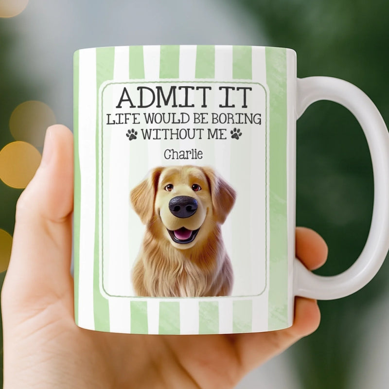 Custom Mug - Personalized Christmas Birthday Gifts For Dog Cat Lovers, Dog Dad And Mom, Cat Owners - Life Is Better With Pets