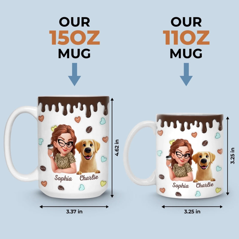 Custom Mug - Personalized Birthday Gifts For Dog Lovers, Dog Dad And Mom - Proud Dog Mom