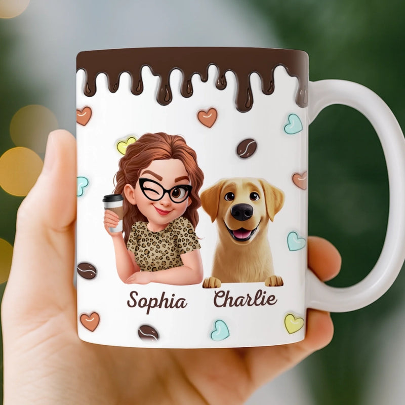Custom Mug - Personalized Birthday Gifts For Dog Lovers, Dog Dad And Mom - Proud Dog Mom
