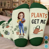 Custom Crew Socks - Personalized Birthday Garden Gifts For Gardeners - Plant Lady Energy