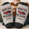 Custom Crew Socks - Personalized Birthday Gifts For Father, Best Friends, Husband - Vintage But Savage