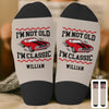 Custom Crew Socks - Personalized Birthday Gifts For Father, Best Friends, Husband - Vintage But Savage