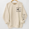 Custom Unisex Sweatshirt, Hoodie With Design On Sleeve - Personalized Christmas Birthday Gifts For Cat Lovers, Cat Mom And Dad - My Therapist Has Whiskers