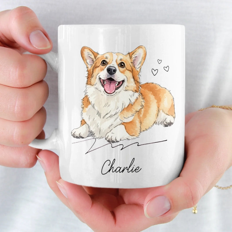 Custom Photo Mug - Personalized Christmas Birthday Gifts For Dog Cat Lovers, Dog Dad And Mom, Cat Owners - Dog Hair Is My Glitter