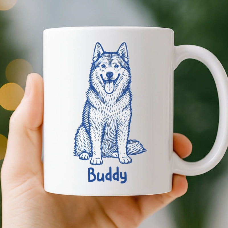 Custom Photo Mug - Personalized Christmas Birthday Gifts For Dog Cat Lovers, Dog Dad And Mom, Cat Owners - Love Begins With A Wet Nose