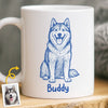 Custom Photo Mug - Personalized Christmas Birthday Gifts For Dog Cat Lovers, Dog Dad And Mom, Cat Owners - Love Begins With A Wet Nose