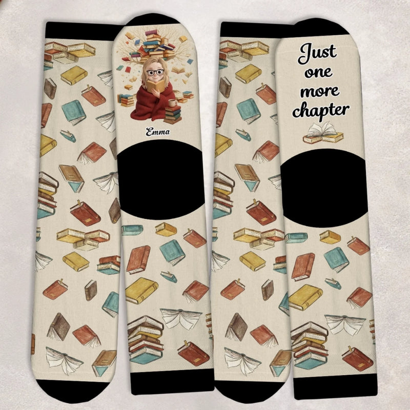 Custom Crew Socks - Personalized Bookish Gifts For Book Lovers, Bookworms, Readers - Dreaming In Chapters