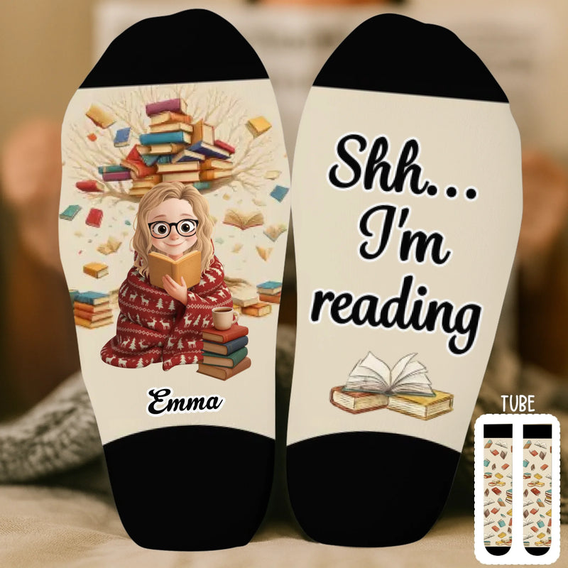 Custom Crew Socks - Personalized Bookish Gifts For Book Lovers, Bookworms, Readers - Dreaming In Chapters