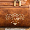 Custom Engraved Leather Toiletry Bag - Personalized Birthday Gifts For Dad, Brother, Grandpa, Husband - Crafted For A Good Man