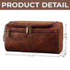 Custom Engraved Leather Toiletry Bag - Personalized Birthday Gifts For Dad, Brother, Grandpa, Husband - Crafted For A Good Man