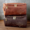 Custom Engraved Leather Toiletry Bag - Personalized Birthday Gifts For Dad, Brother, Grandpa, Husband - Crafted For A Good Man