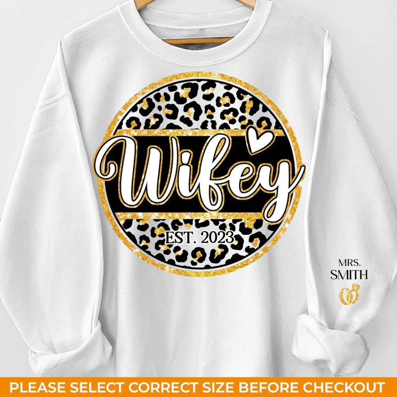Custom Name Wifey Gifts for Wife - Personalized Sweater