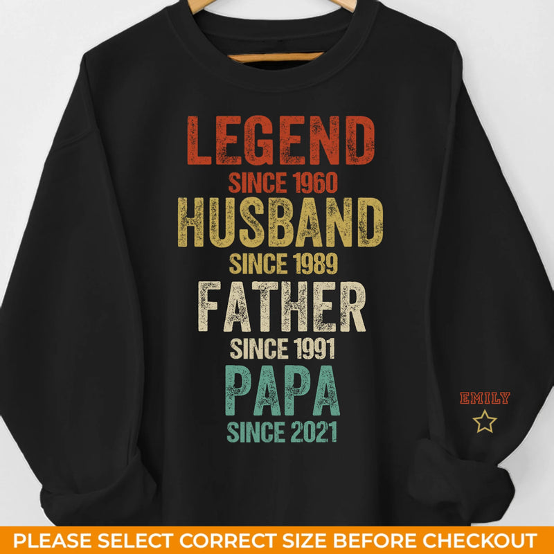 Custom Husband Father Papa Gifts for Dad - Personalized Sweater