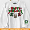 Meowy Catmas - Dog & Cat Personalized Custom Unisex Sweatshirt With Design On Sleeve - Christmas Gift For Pet Owners, Pet Lovers