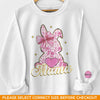 Mama Bunny & Her Little Loves - Family Personalized Custom Unisex Sweatshirt, Hoodie With Design On Sleeve - Easter Gift For Mom, Grandma