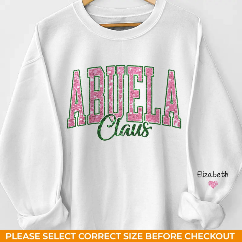We Find The True Meaning Of Christmas - Family Personalized Custom Unisex Sweatshirt With Design On Sleeve - Christmas Gift For Mom, Grandma