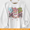 Bunny Hops & Puppy Love, Easter Perfection - Family Personalized Custom Unisex Sweatshirt, Hoodie With Design On Sleeve - Easter Gift For Mom, Grandma