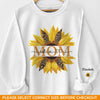 Mom, Blooming With Love - Family Personalized Custom Unisex Sweatshirt, Hoodie With Design On Sleeve - Mother's Day, Gift For Mom, Grandma