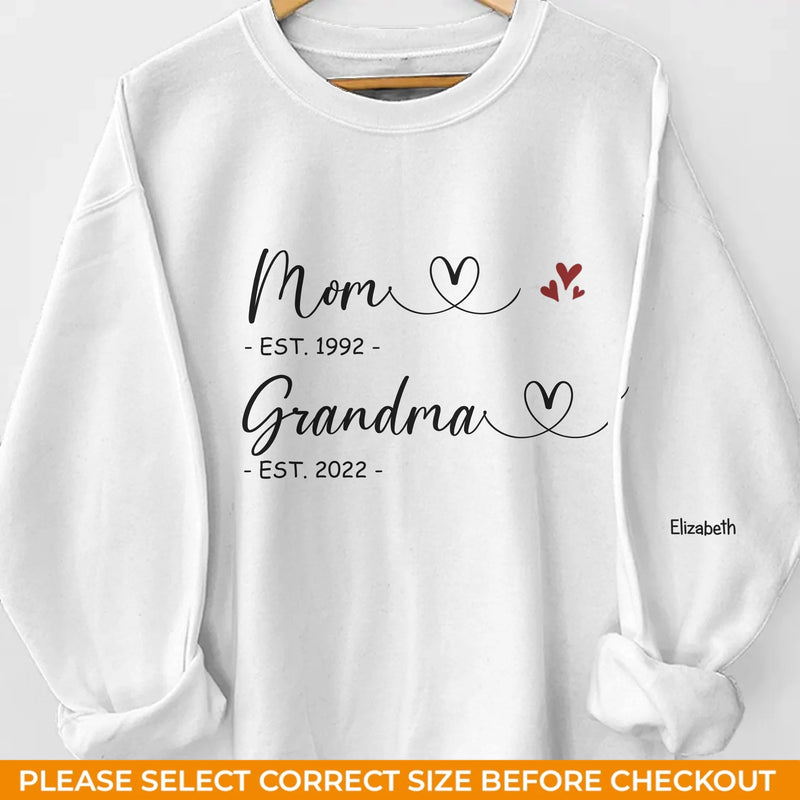 Together, No Matter The Distance - Family Personalized Custom Unisex Sweatshirt, Hoodie With Design On Sleeve - Mother's Day, Gift For Mom, Grandma