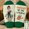 Custom Crew Socks - Personalized Birthday Garden Gifts For Gardeners - Plant Lady Energy