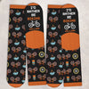 Custom Crew Socks - Personalized Birthday Cycling Gifts For Cyclists, Riders, Biking Lovers - Happiness Is A Bike Ride